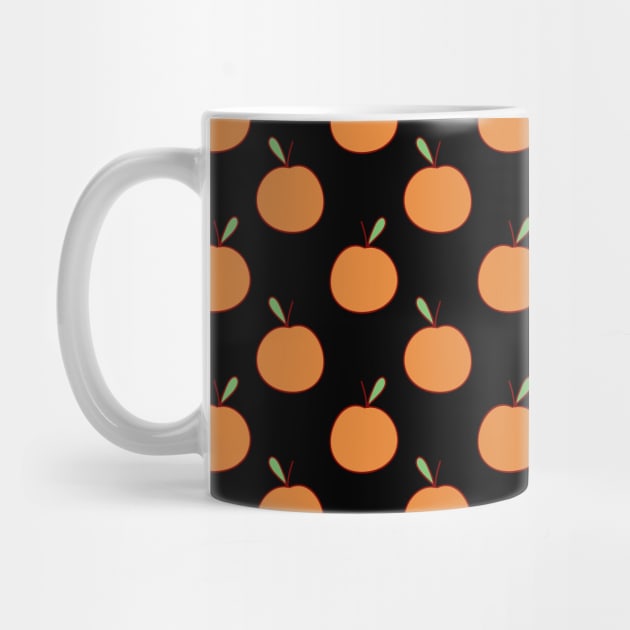 Orange Fruit Black Pattern by saradaboru